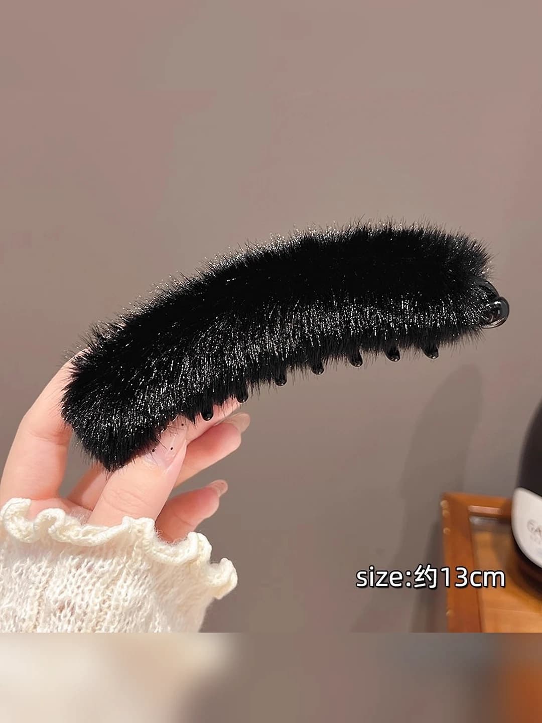 Black clip 13 cm