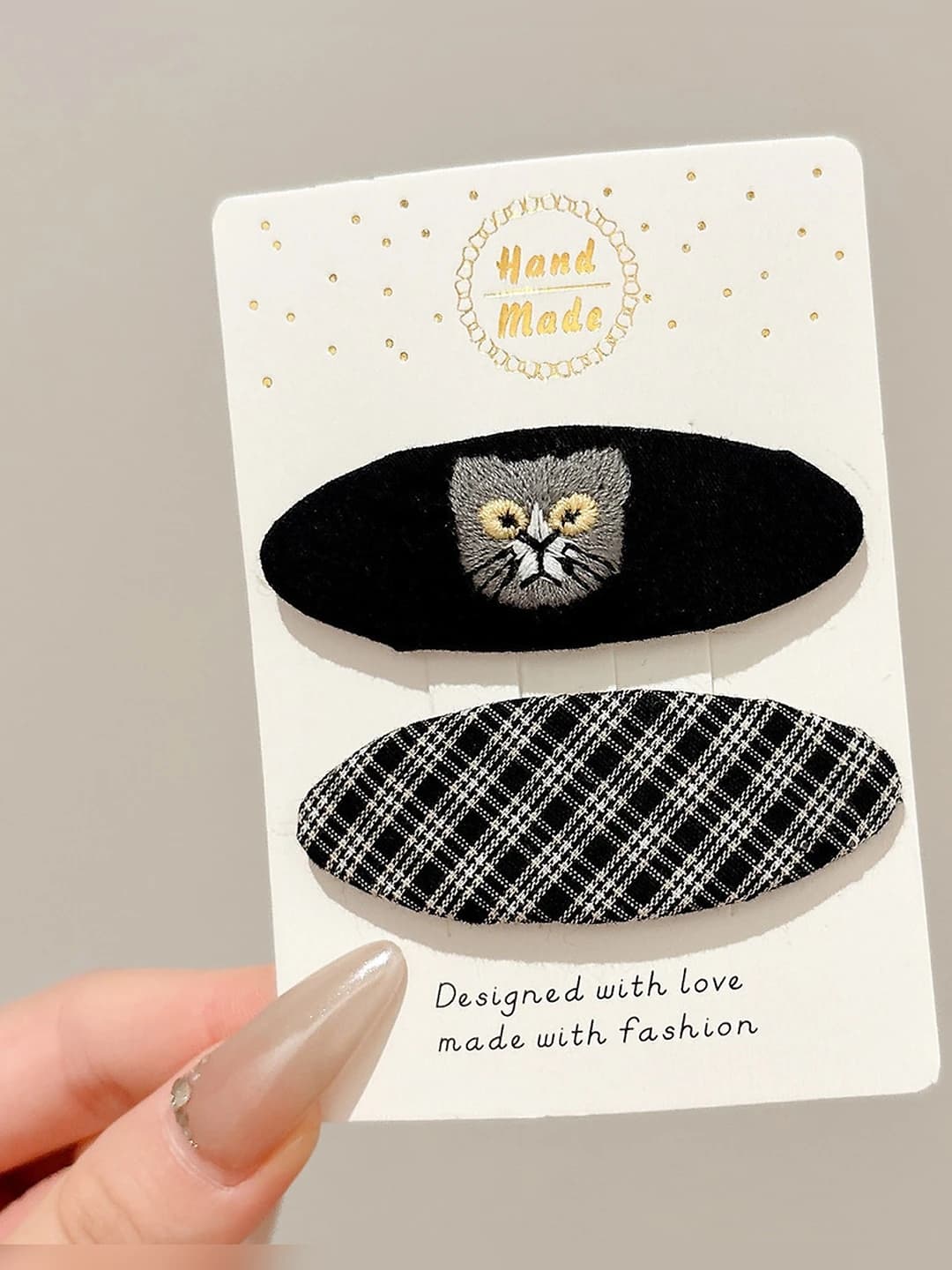2# Plaid cat - 6.5cm