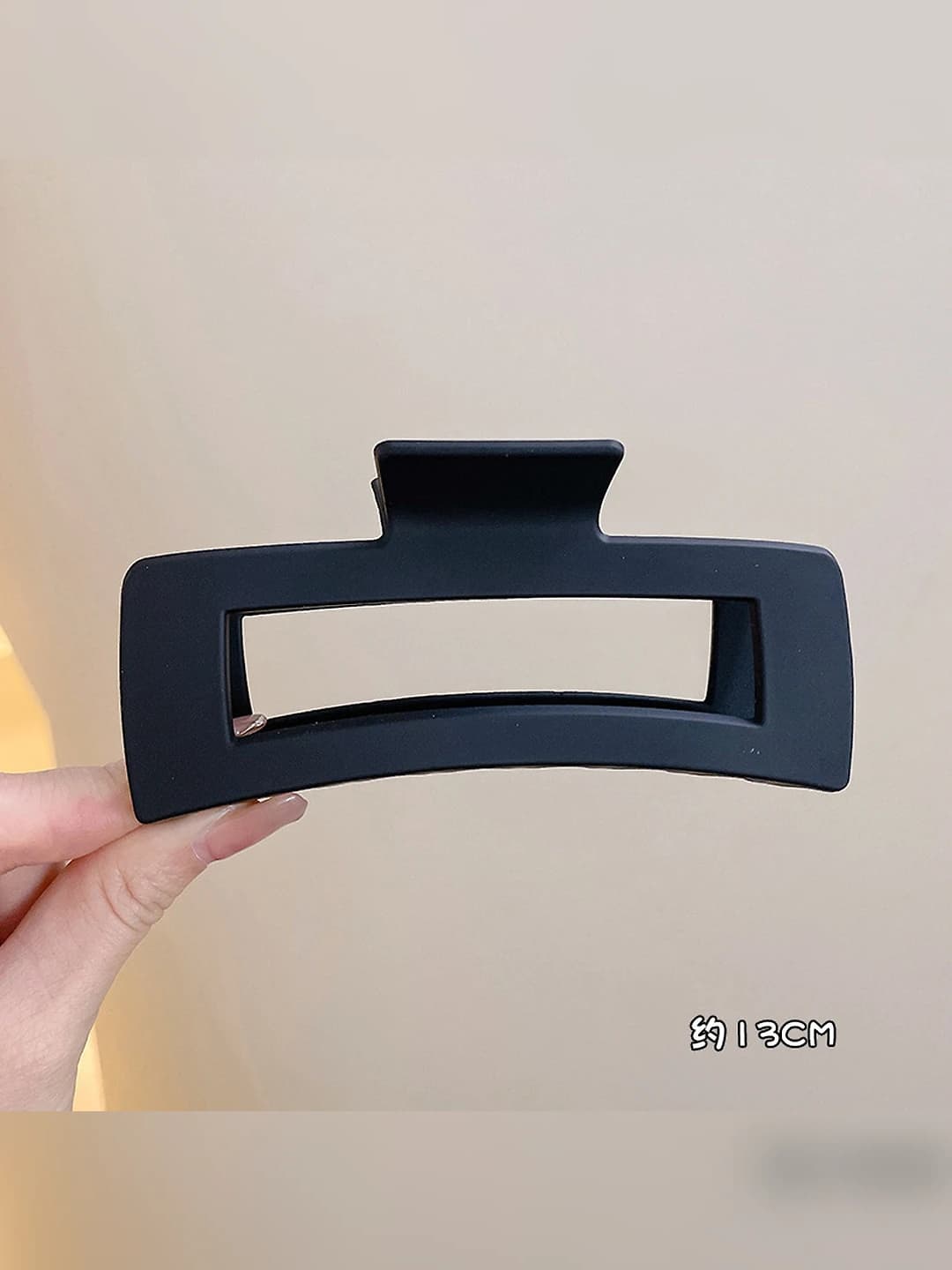 11# Matte black square clip 12.5 cm