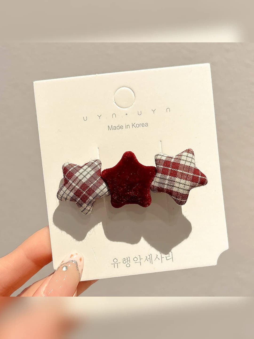 1# Plaid star red - ~6 cm
