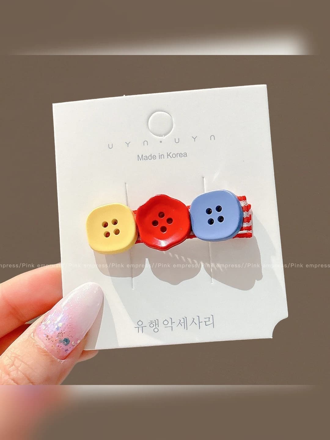 2# Button clip [3 buttons 1 pc] ~4.5 cm