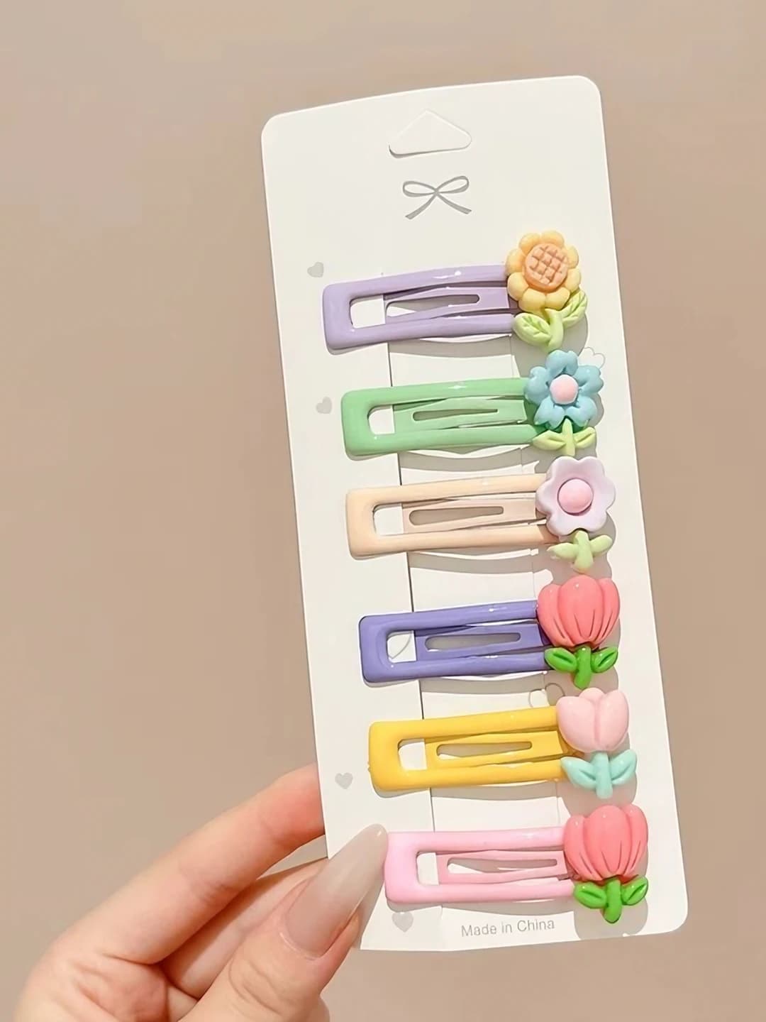 5# Tulip square clip 6 pcs - bottom clip ~5cm