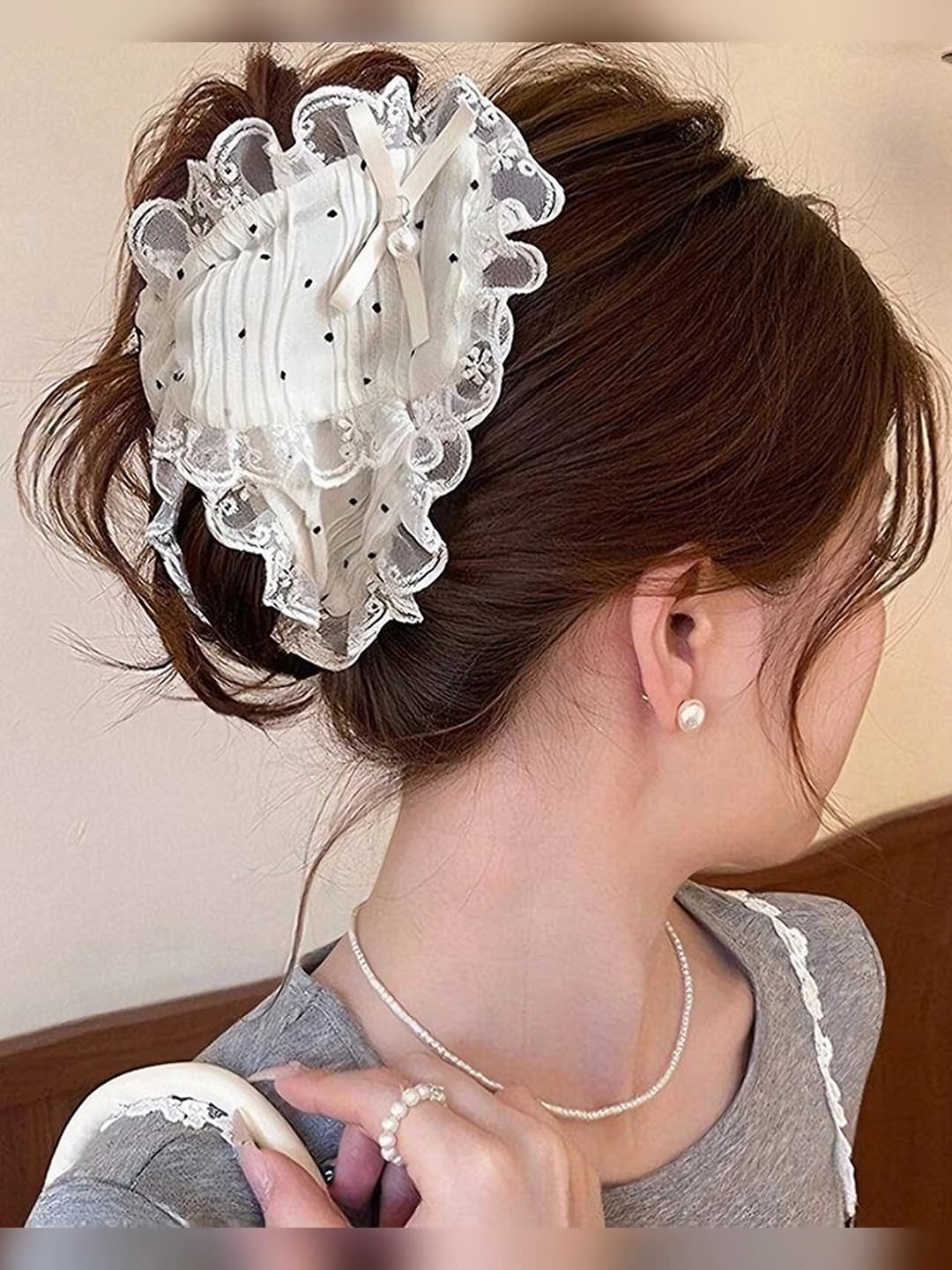 4# Tulle uchburchak klips ~13 cm