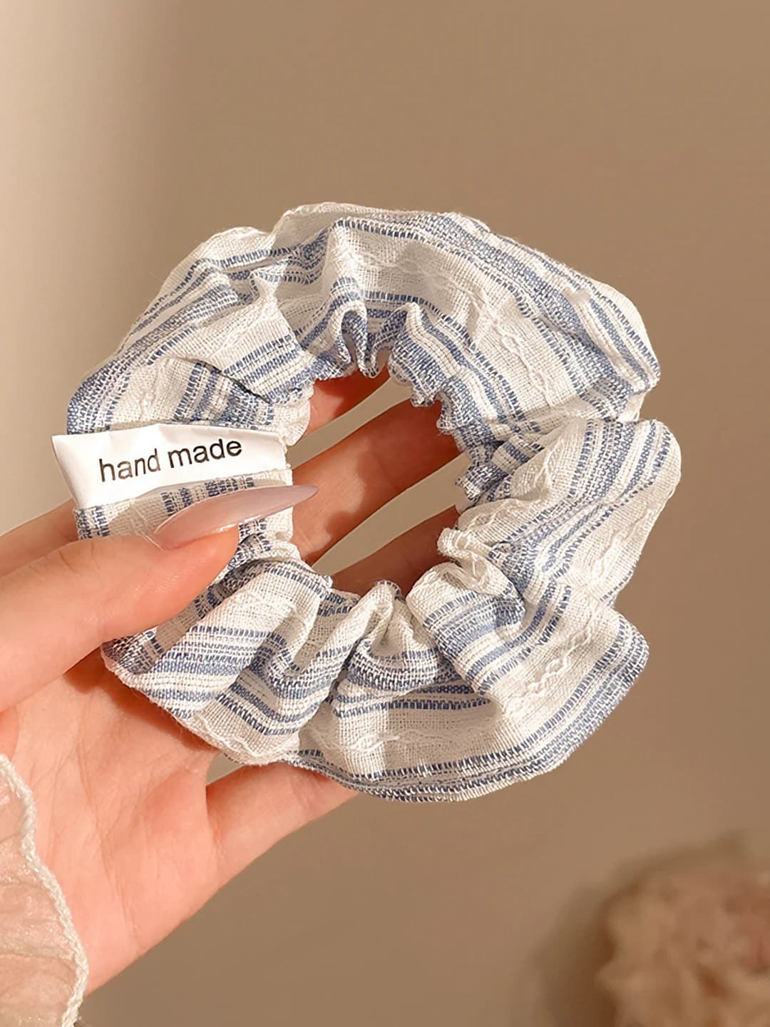 5# Sea salt stripes - Blue-white 9 cm