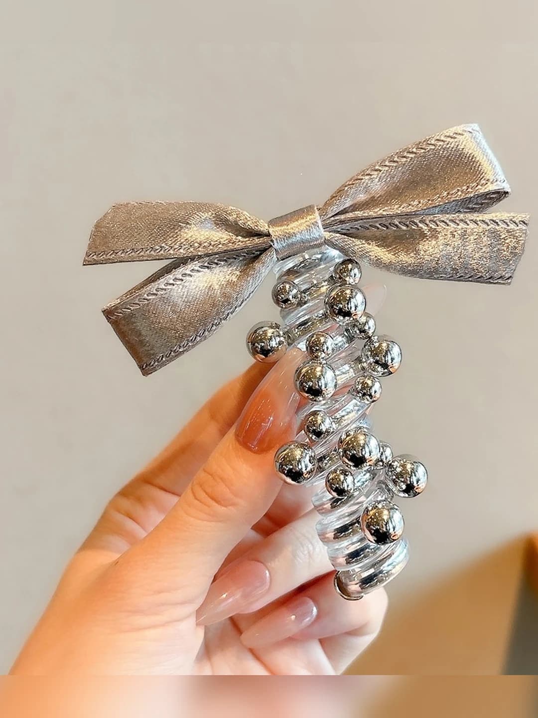 2# Small bow phone cord hair tie
