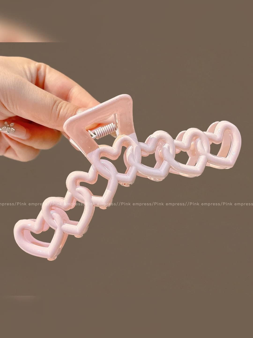 3# Dopamin yurak, och pushti, akril, ~13 cm