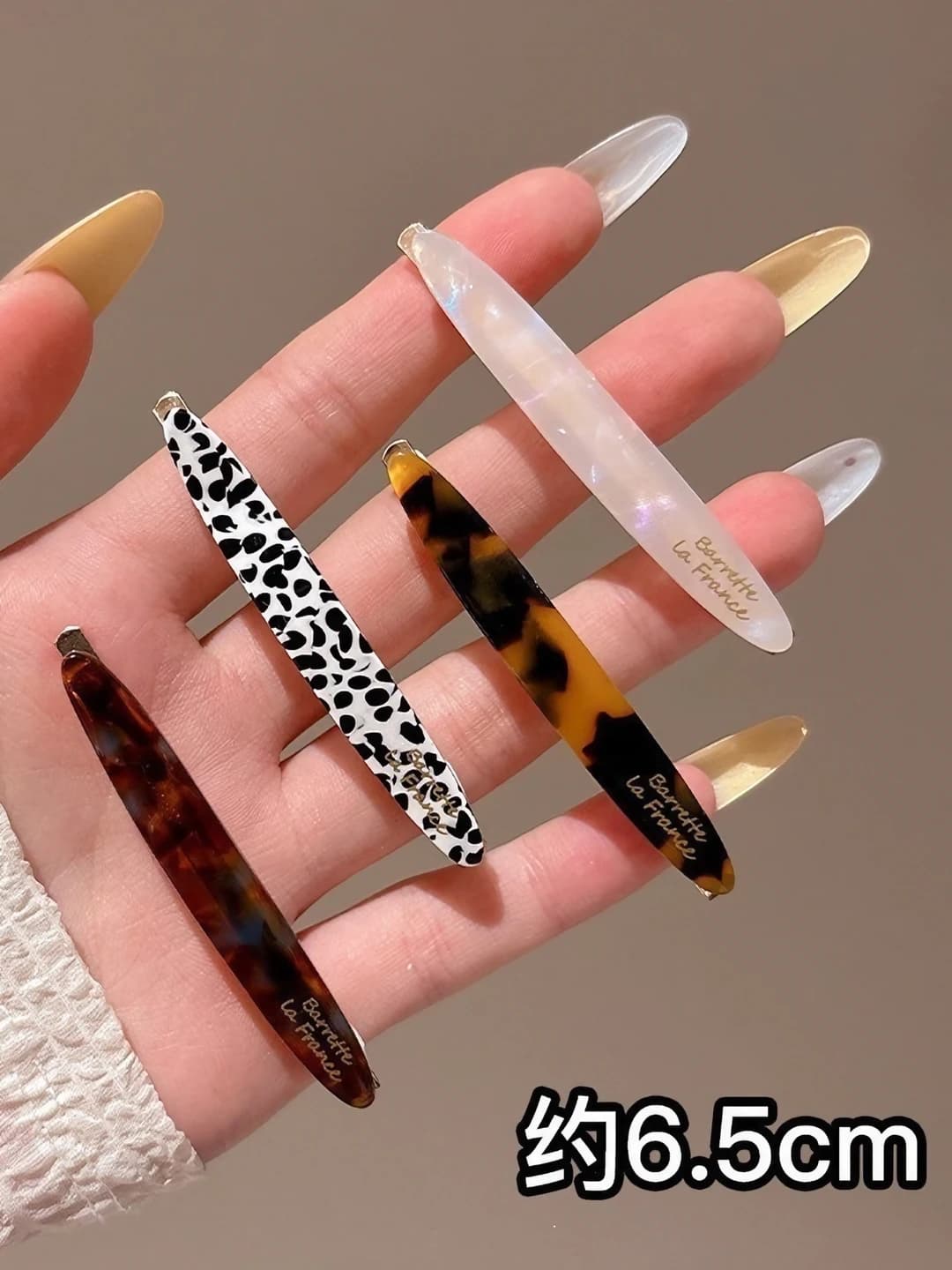Acetate clip, 4 pcs