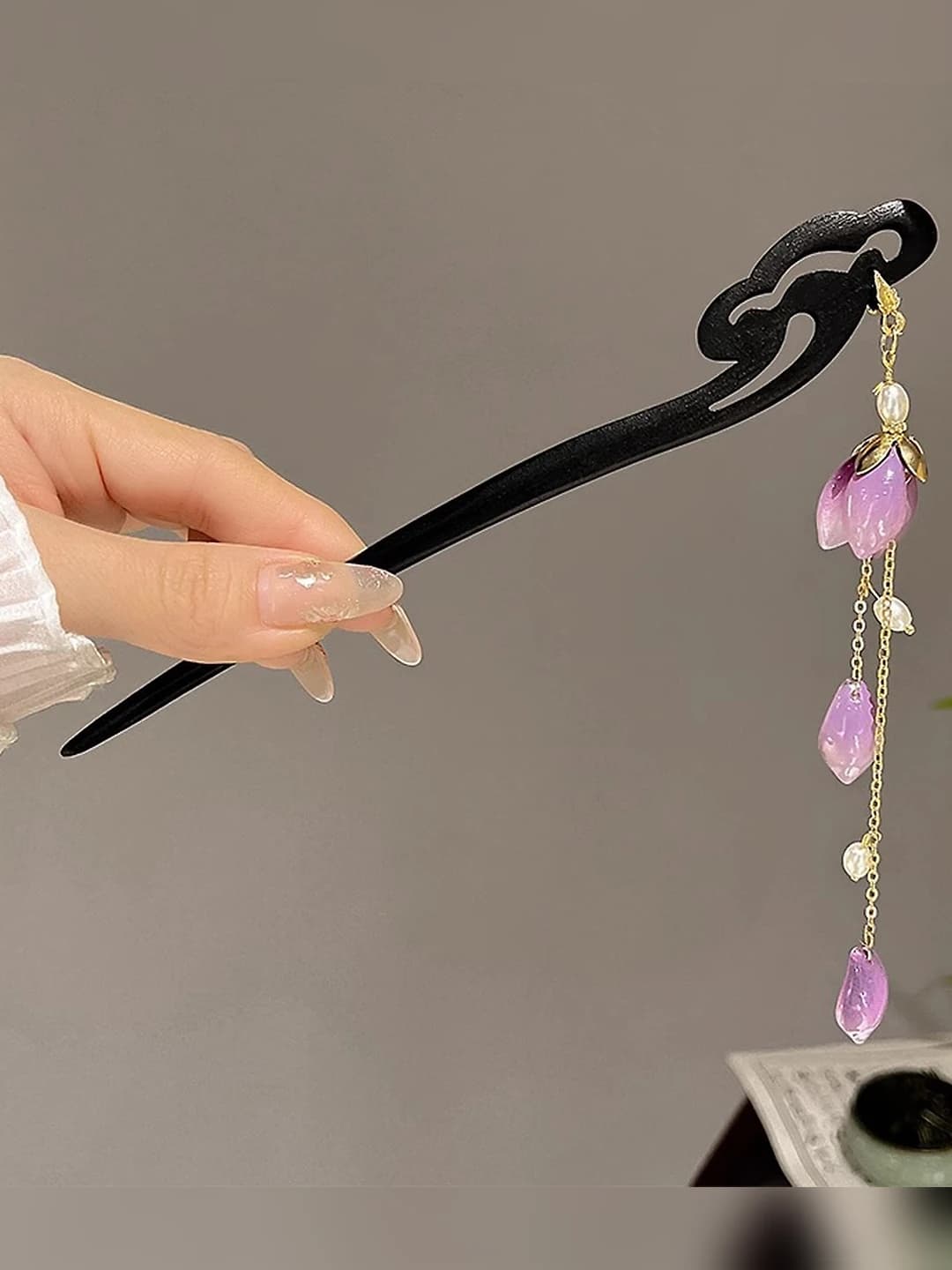 2# Purple flower pearl