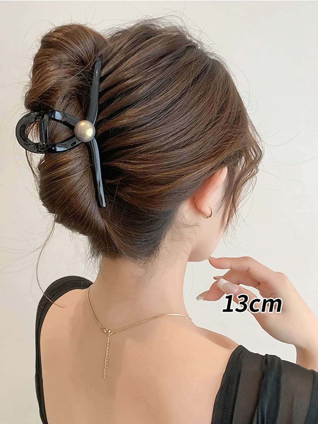 Black glossy pearl 13cm