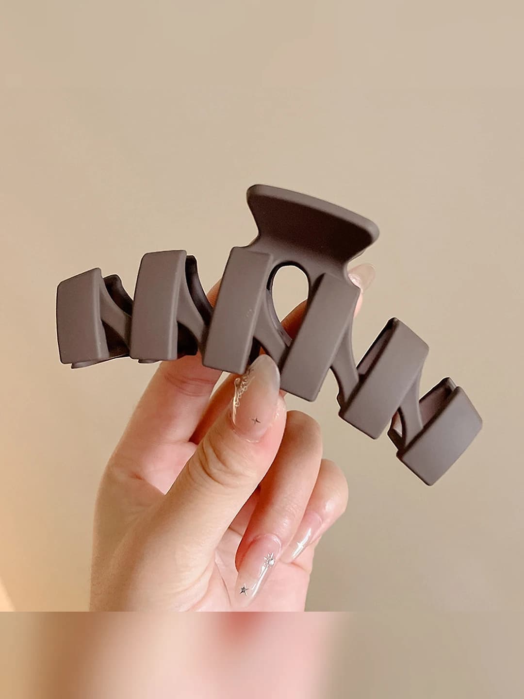 7#Нерегулярный тёмно-кофейный зажим 11cm