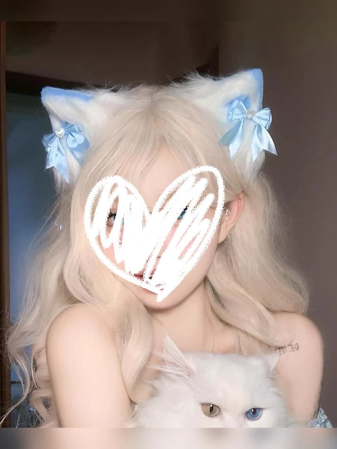 Ayollar uchun ko'k rangli pushti qo'ziqorin quloqli obodok, shirin uslub, Lolita va cosplay uchun