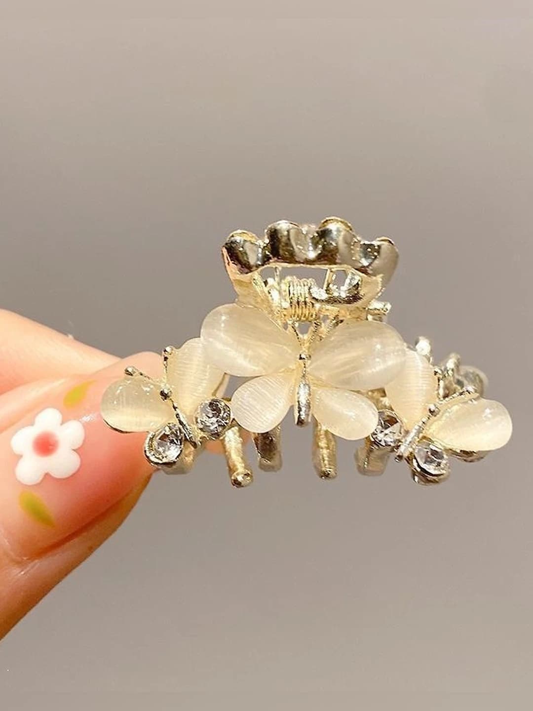5# Three butterflies clip (3cm)