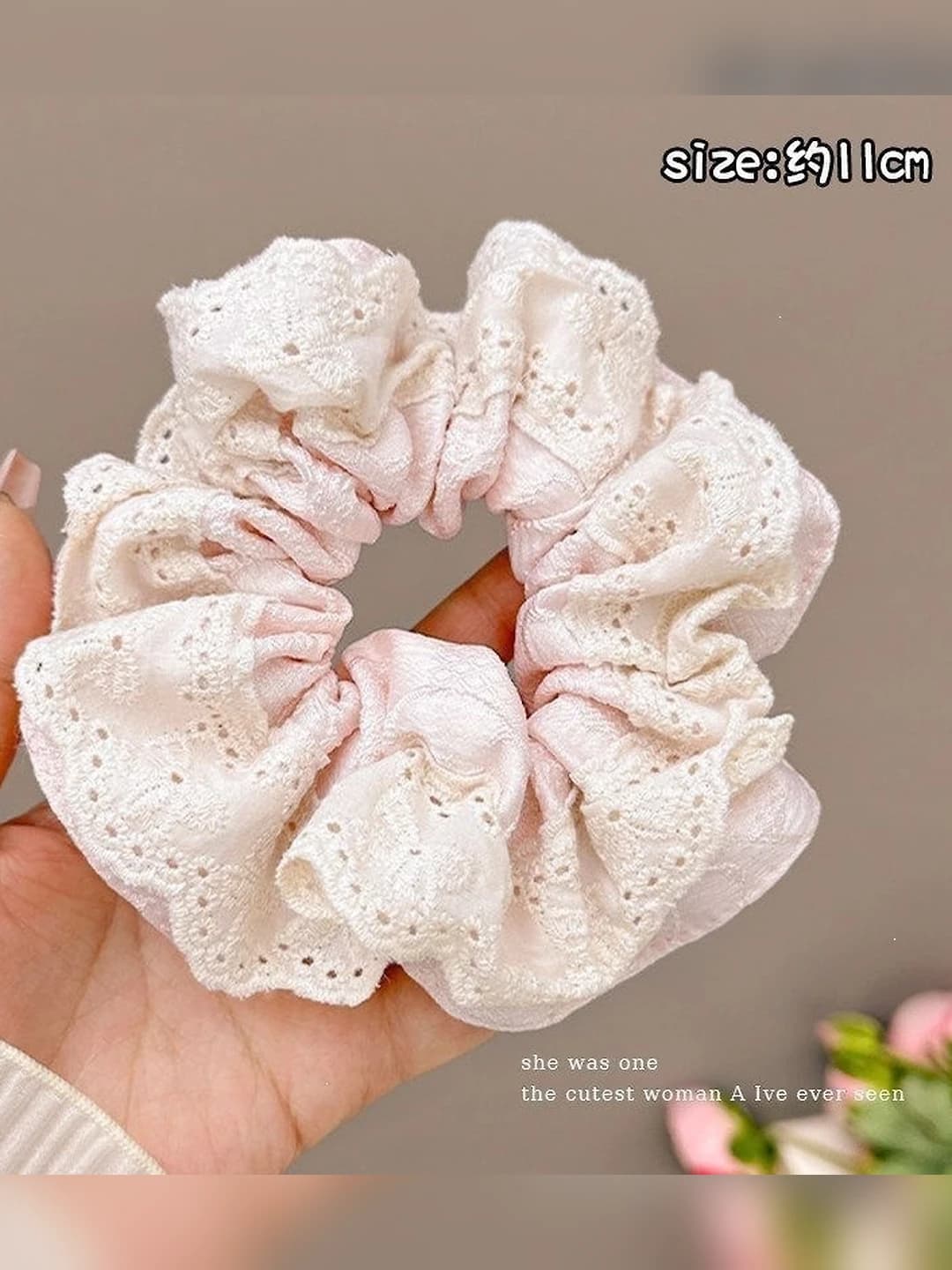 2#Розовый кружевной хвостовик ок. 11 см