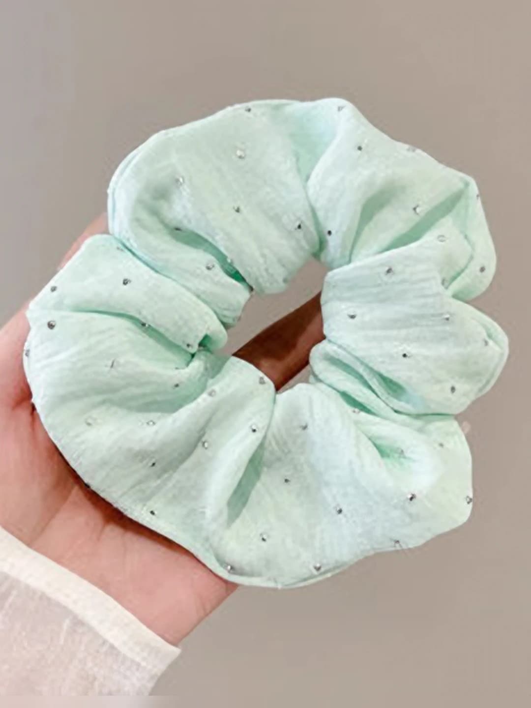 Light blue, rhinestone, 10 cm
