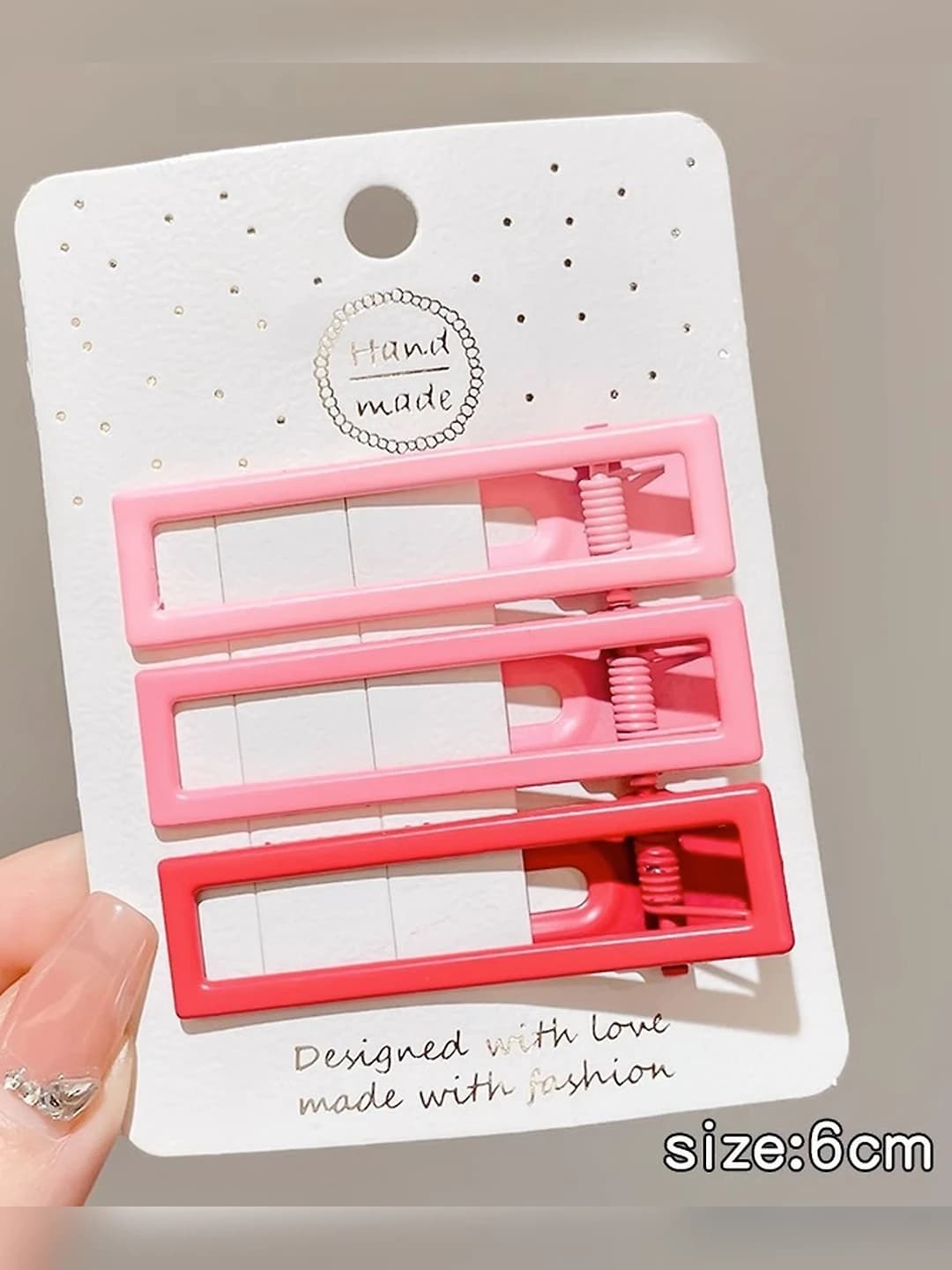 1# Pink, square, 3 pcs