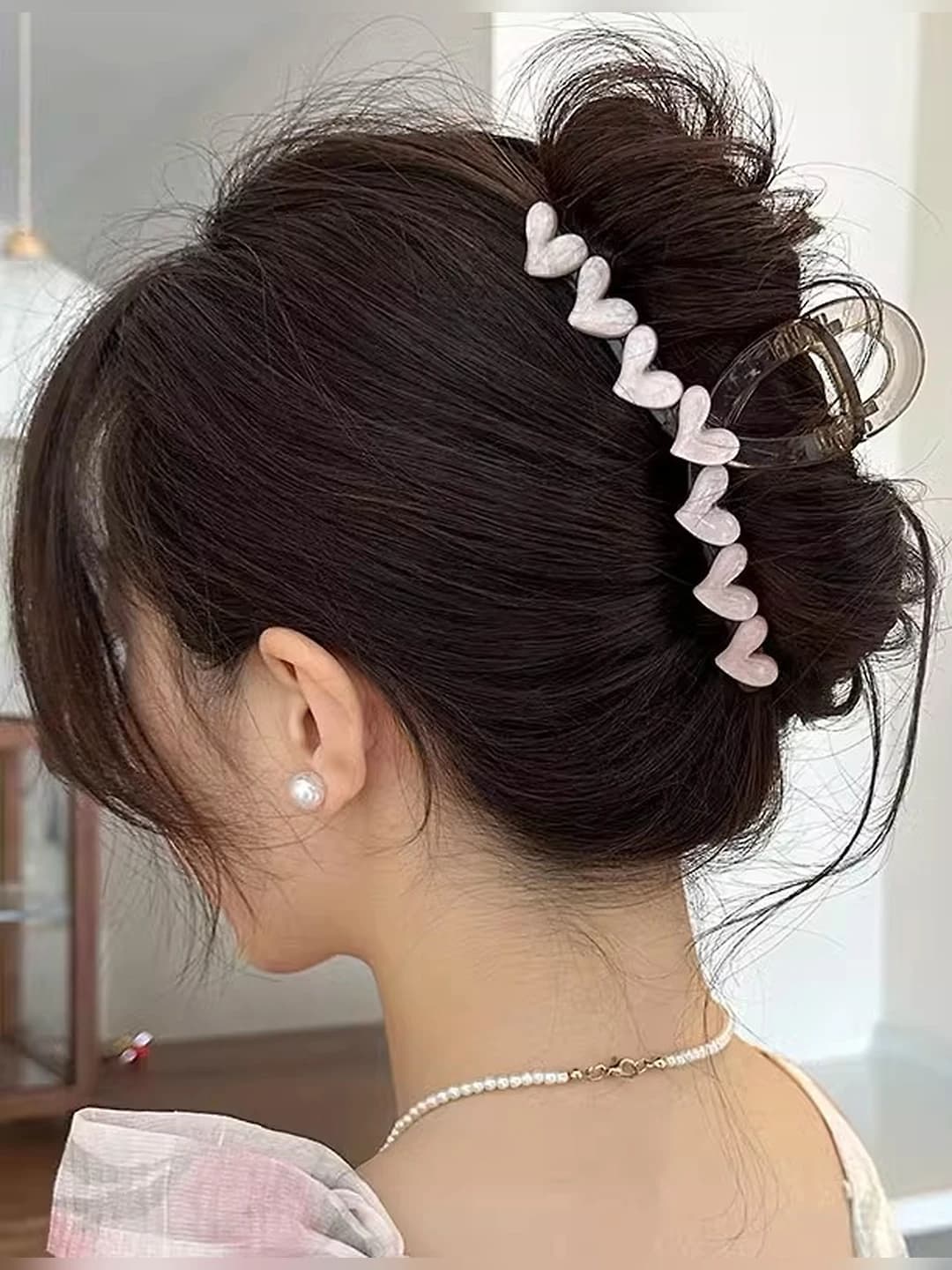2# Light pink heart clip