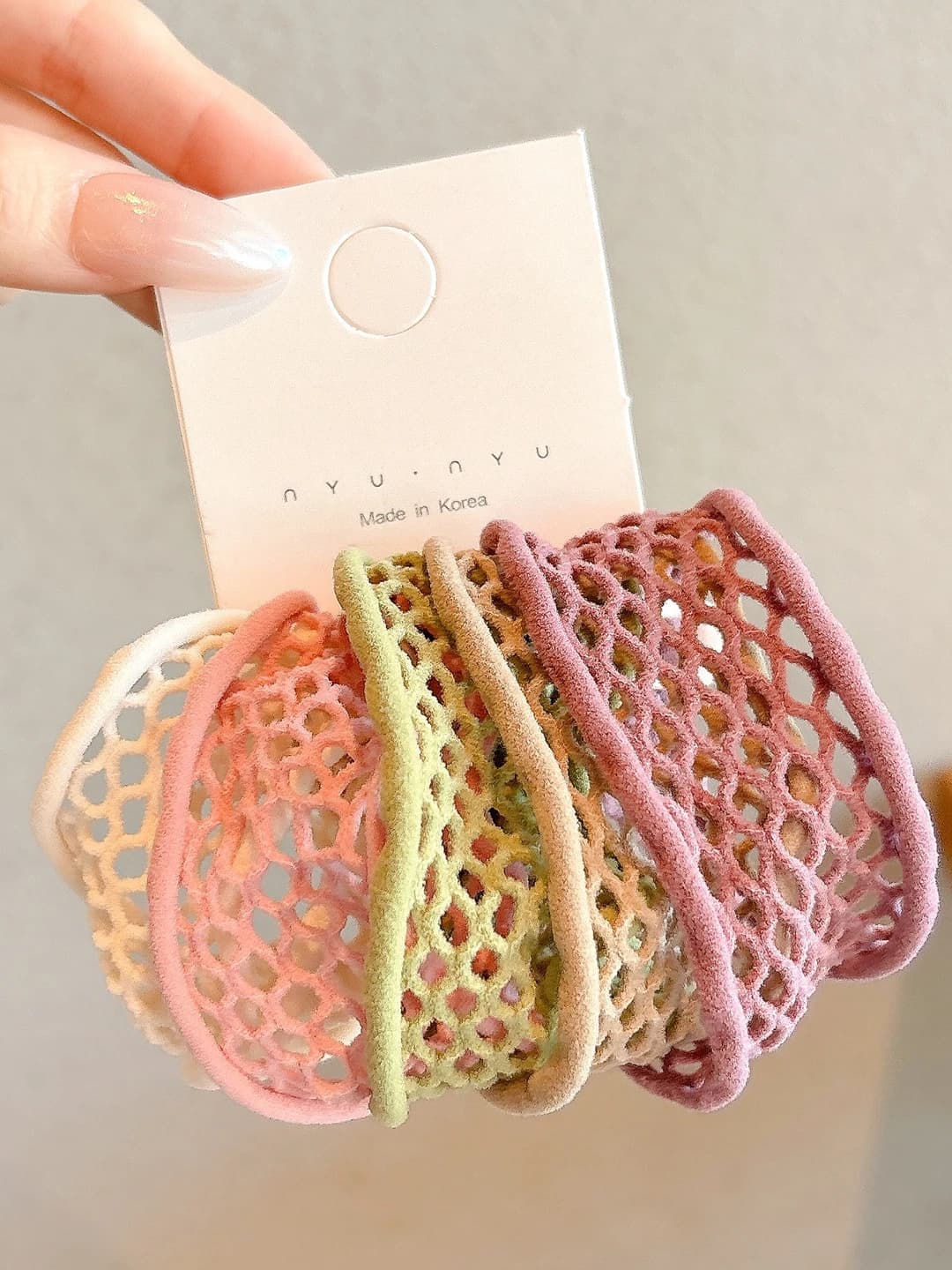5# Light mesh hair tie - 5 pcs, ~6*3 cm