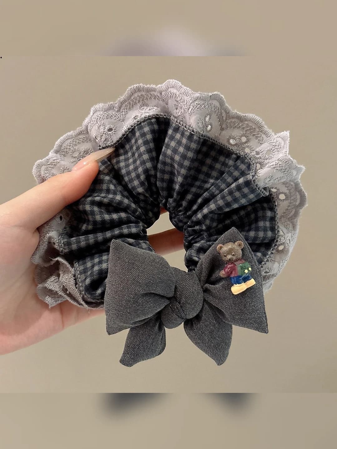 1# Korean style, grey lace, ~15 cm