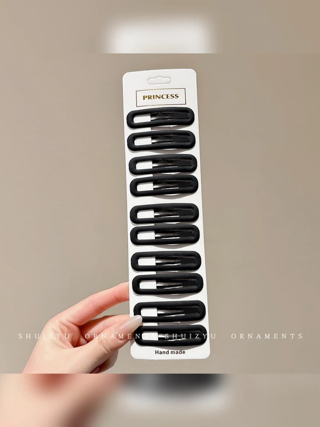 50# Matte black round head rectangle - 10 pcs, 5.8 cm