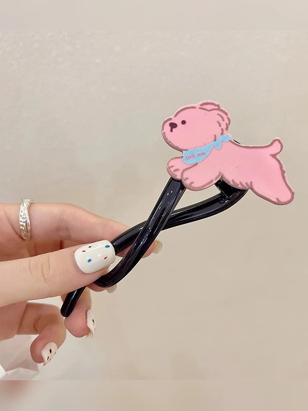 Pink dog clip