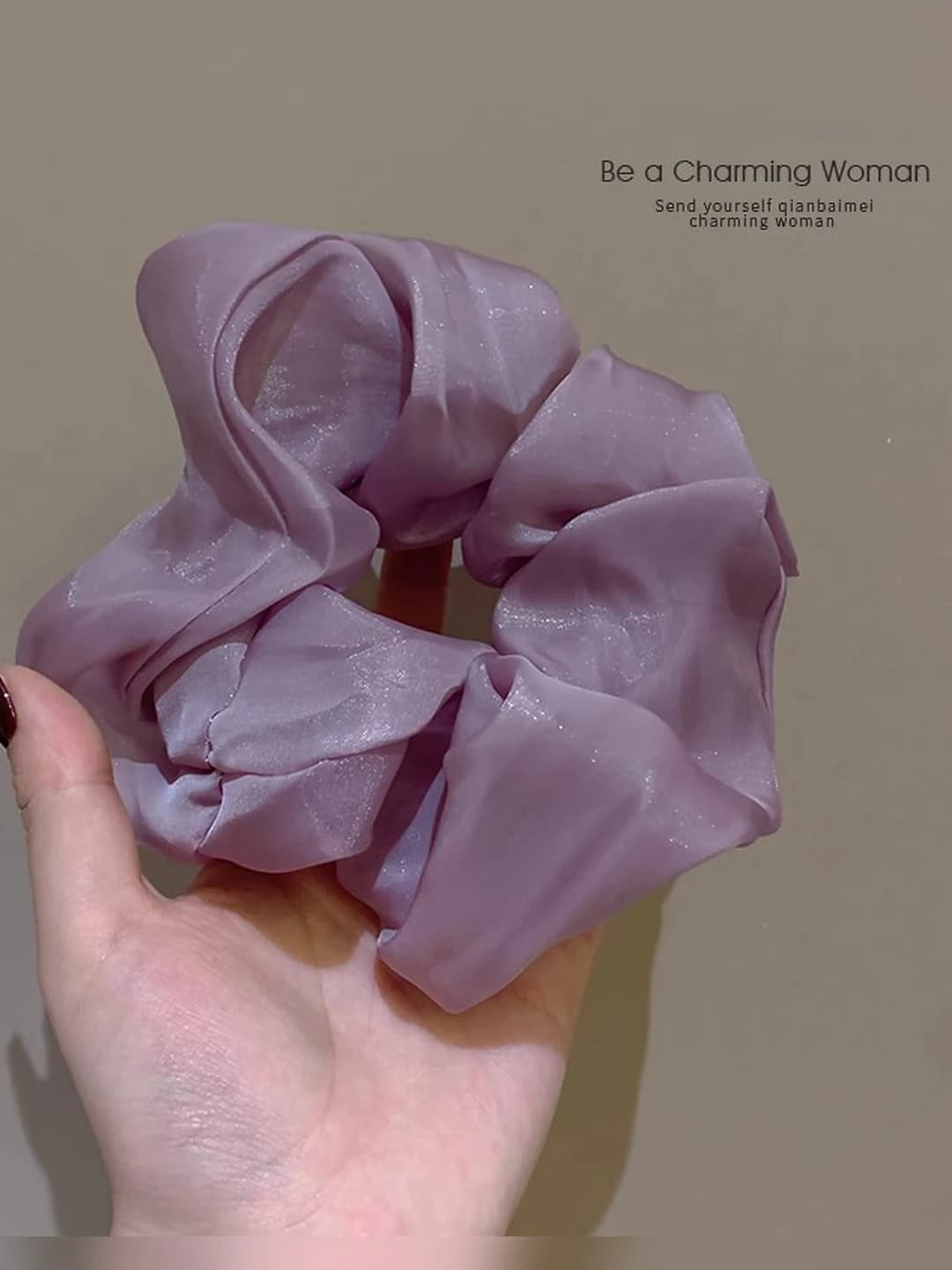 Purple scrunchie