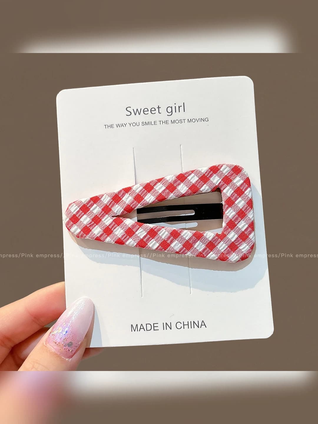 1# Red plaid ~8 cm