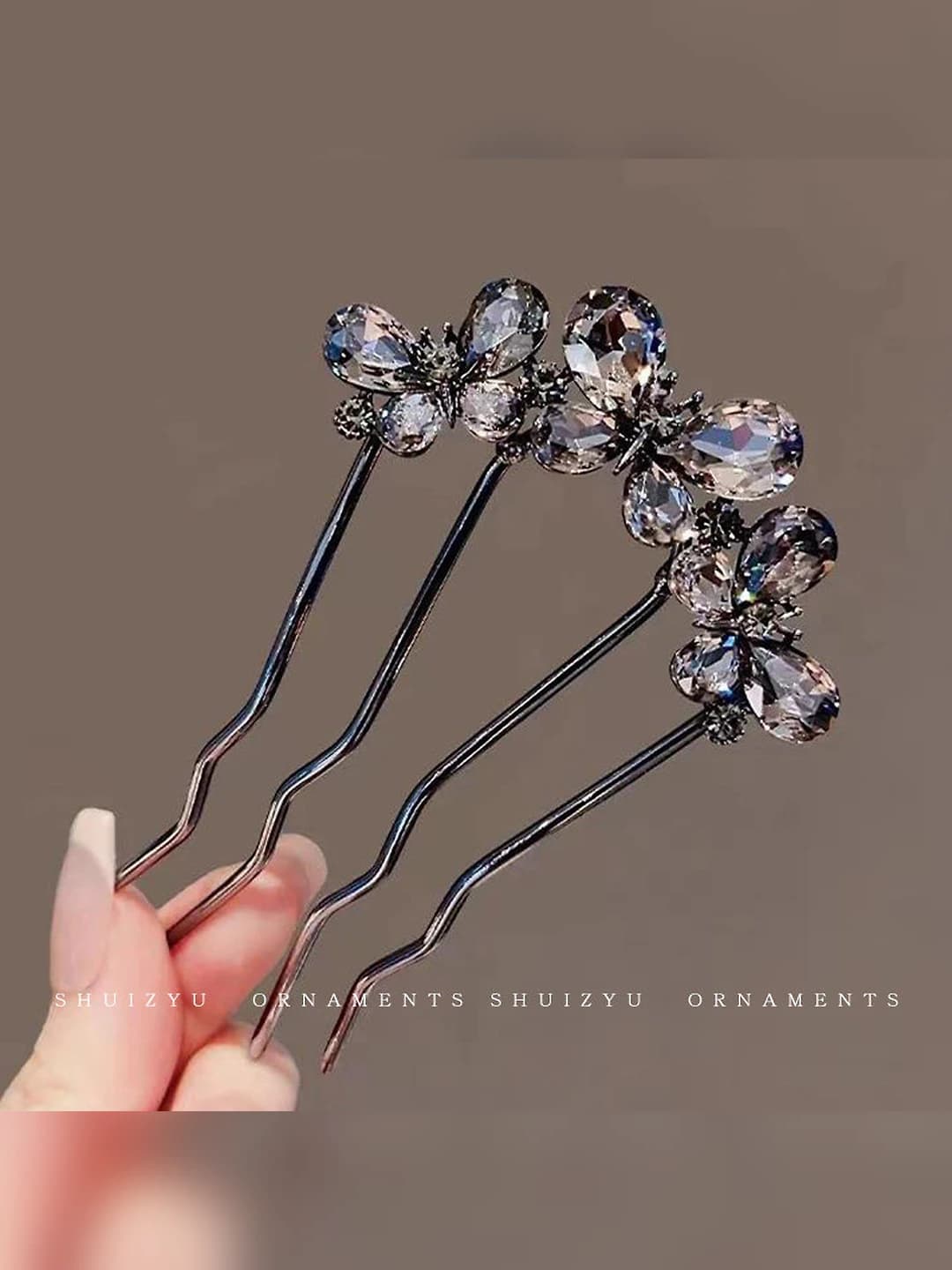 Black butterfly comb 8.5 cm