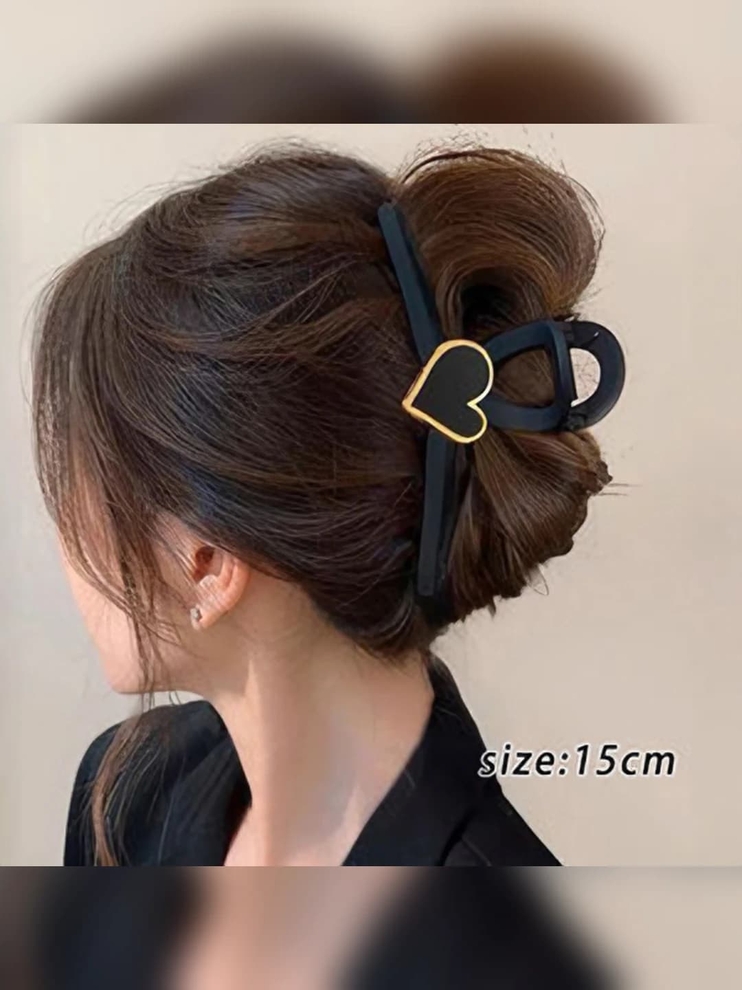 3# Mat qora yurak 15 sm