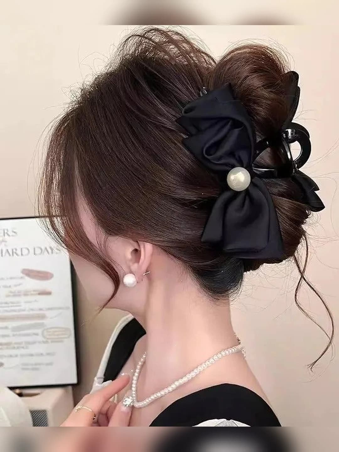 Pearl, 11 cm, bow 10 cm