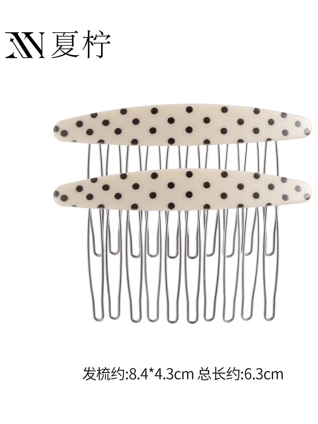 White polka dot, 1 pair