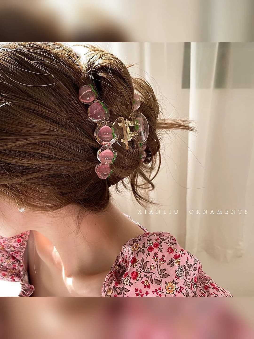 1# Clear peach clip