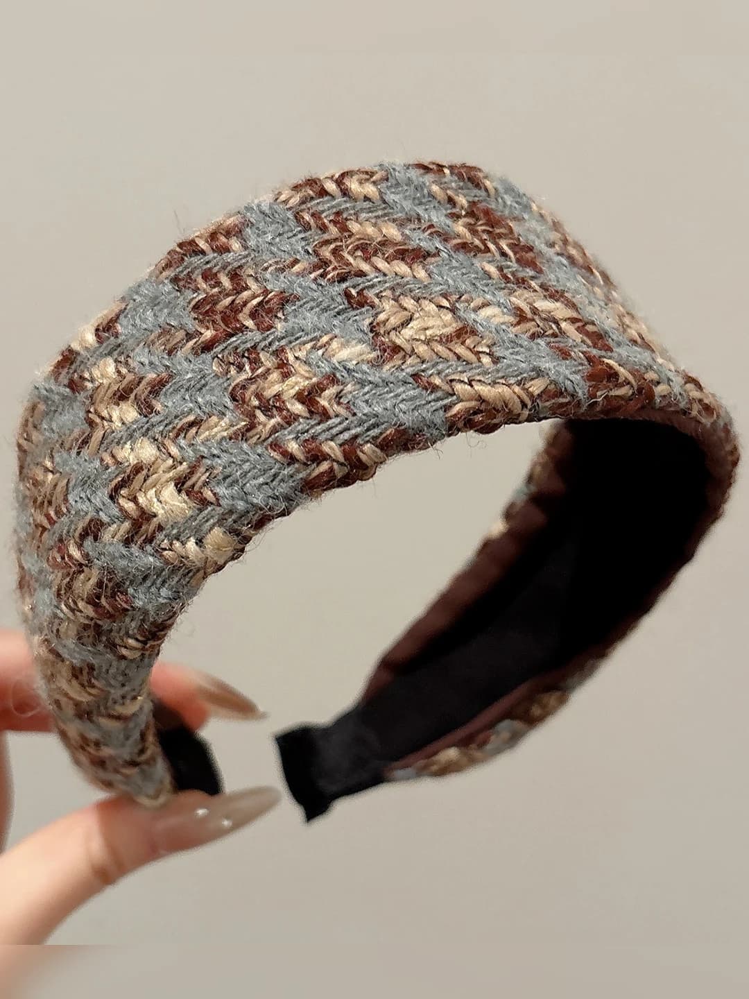 1# Blue plaid - 5.5 cm