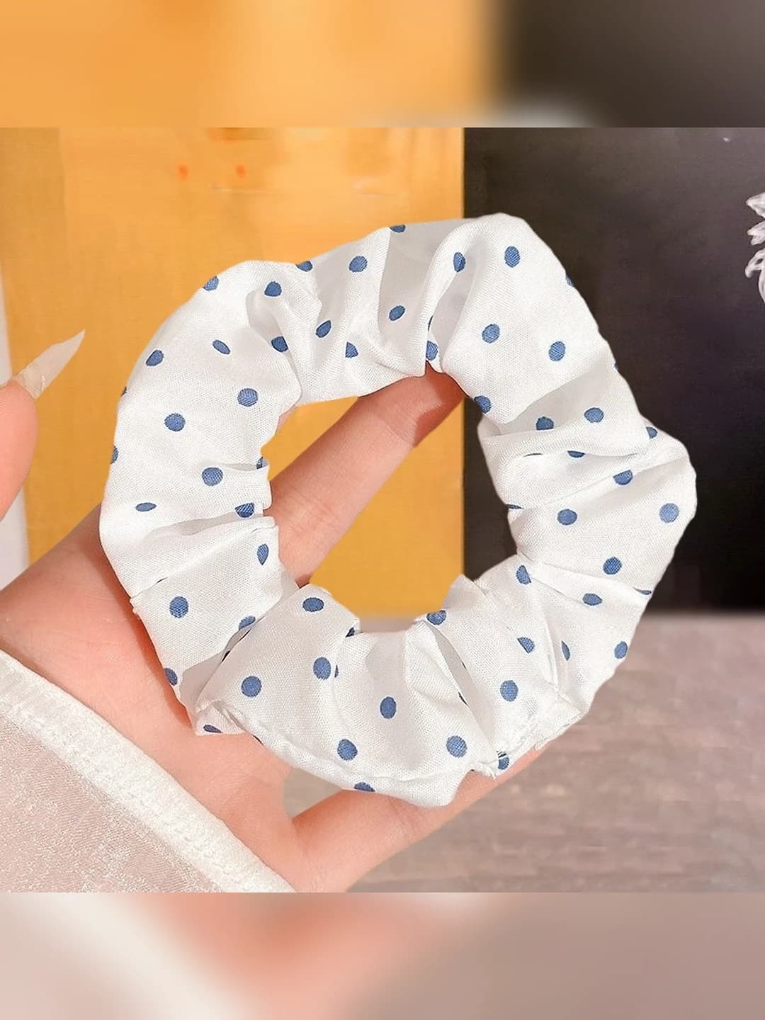 4# Белый с синими точками 9cm