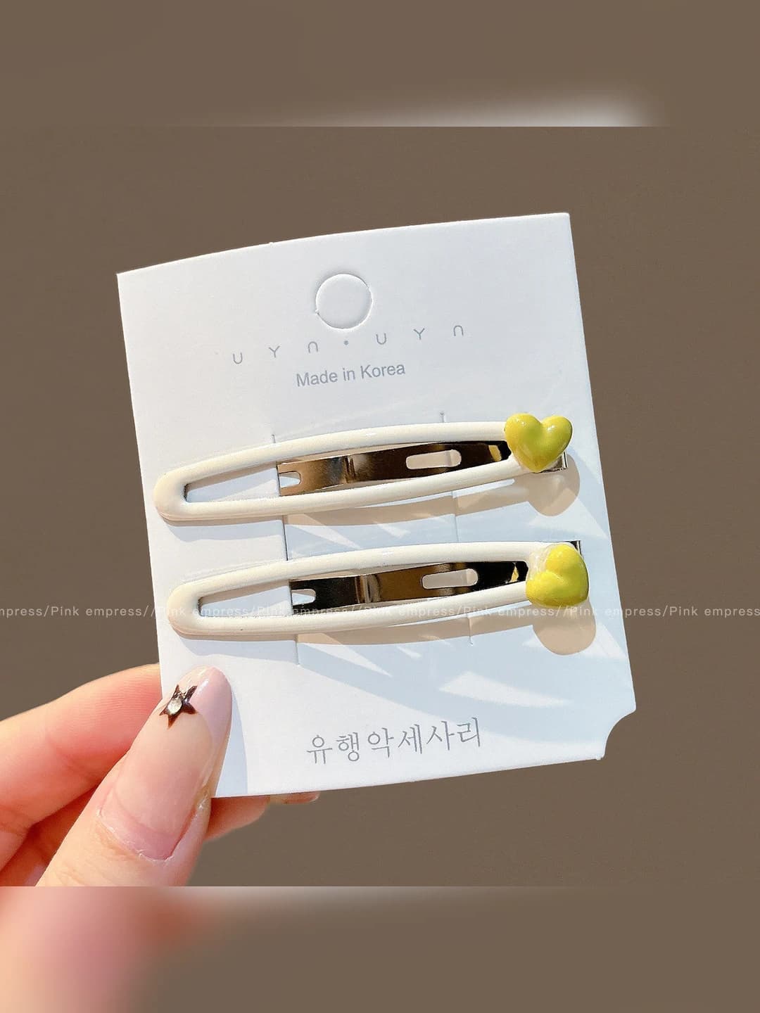 5# Yellow heart pair - 6 cm