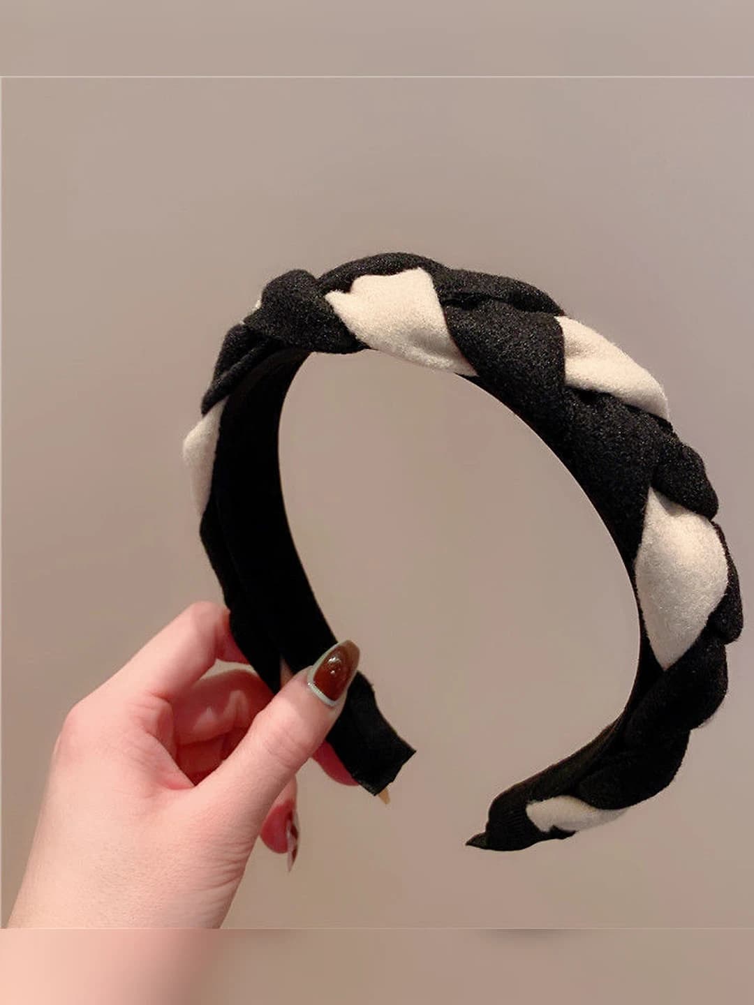 Braided headband - Black