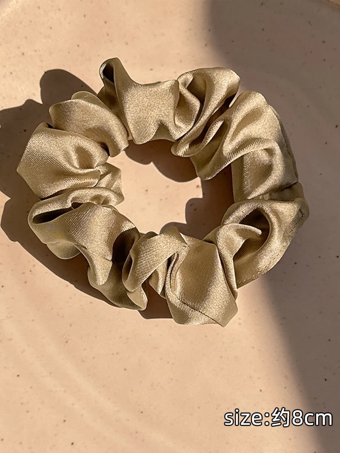 Champagne small hair tie