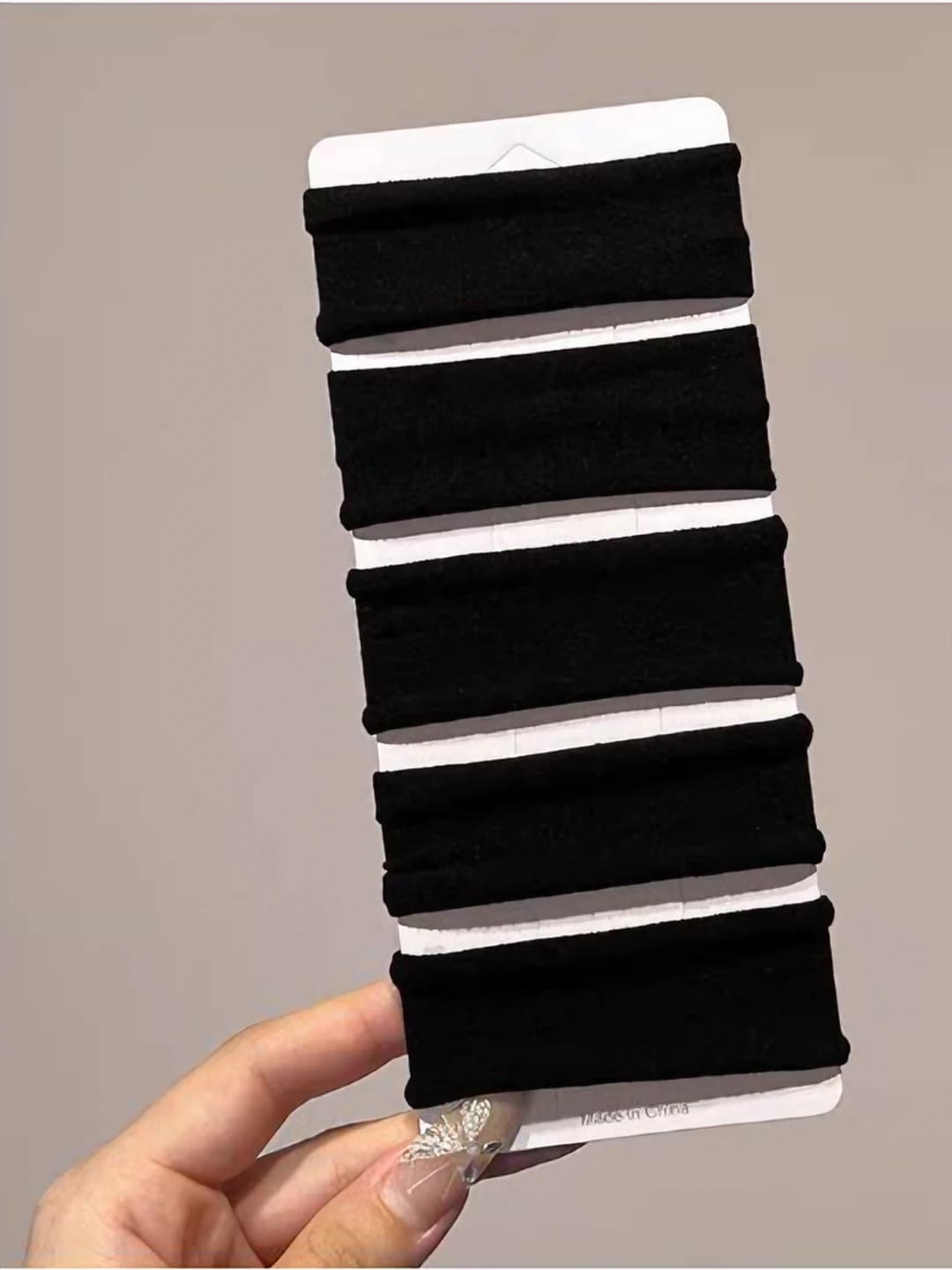 Чёрный широкий, 5 шт в пакете