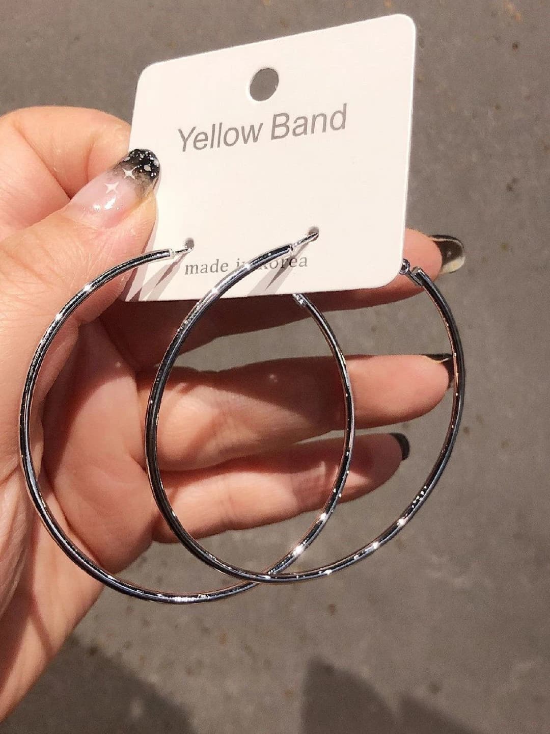 5# Simple hoop earrings, 6 cm