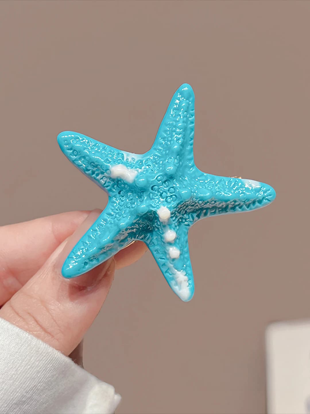 5# Starfish, teal, 5.5 cm