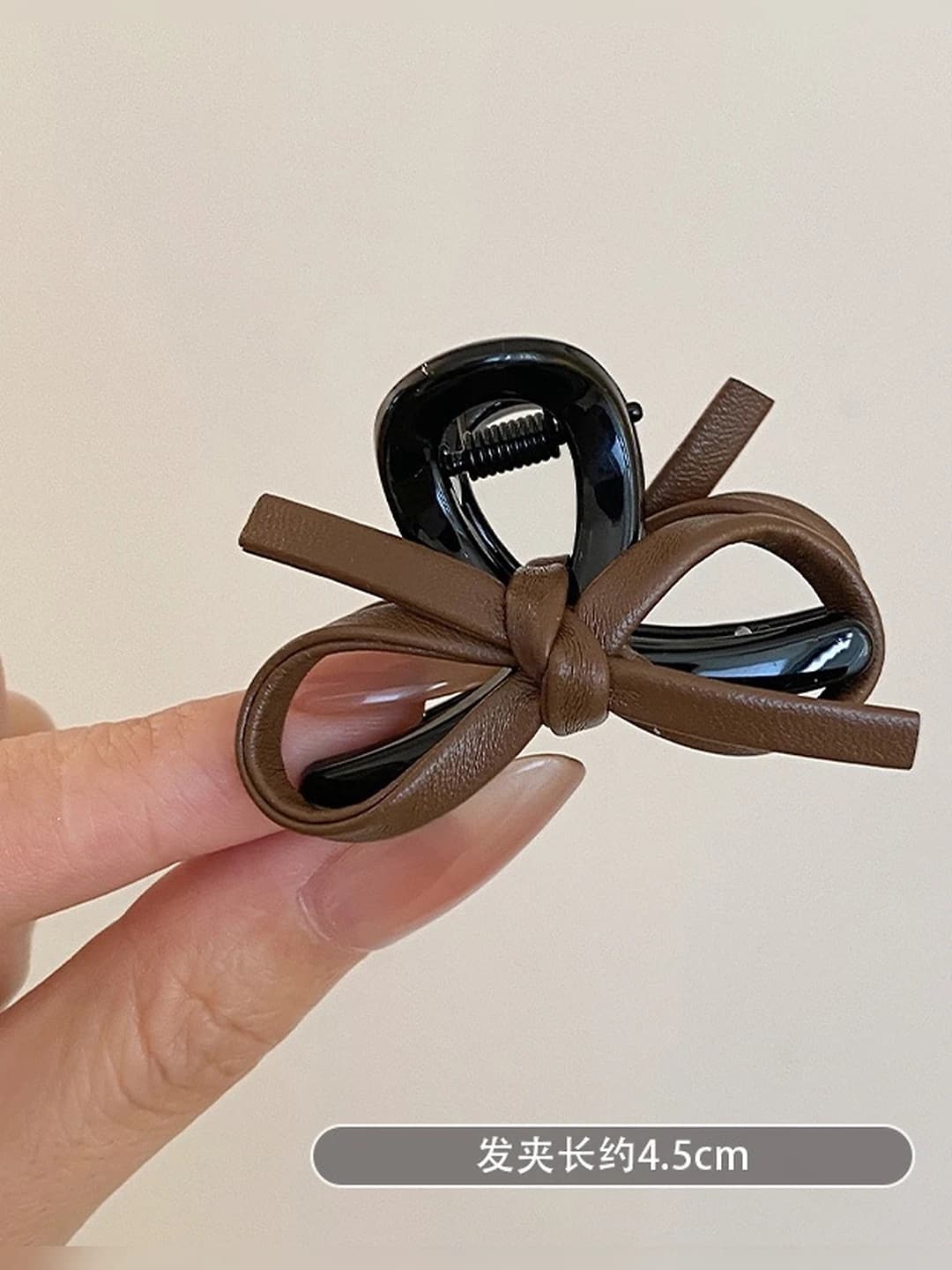 4# coffee bow mini clip, 4.5 cm