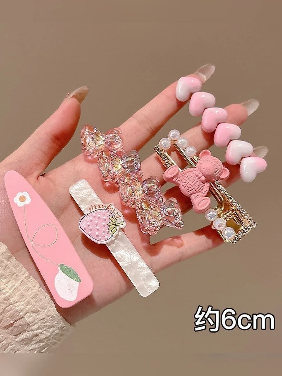 Pink bear, 5 pcs