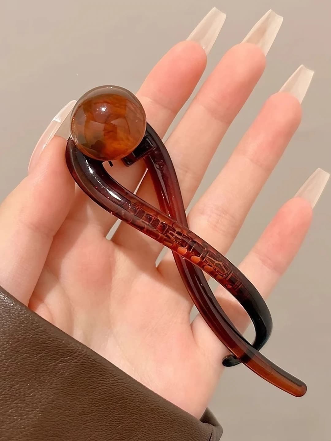 1# Amber rangli soyalangan murra 10.5 sm