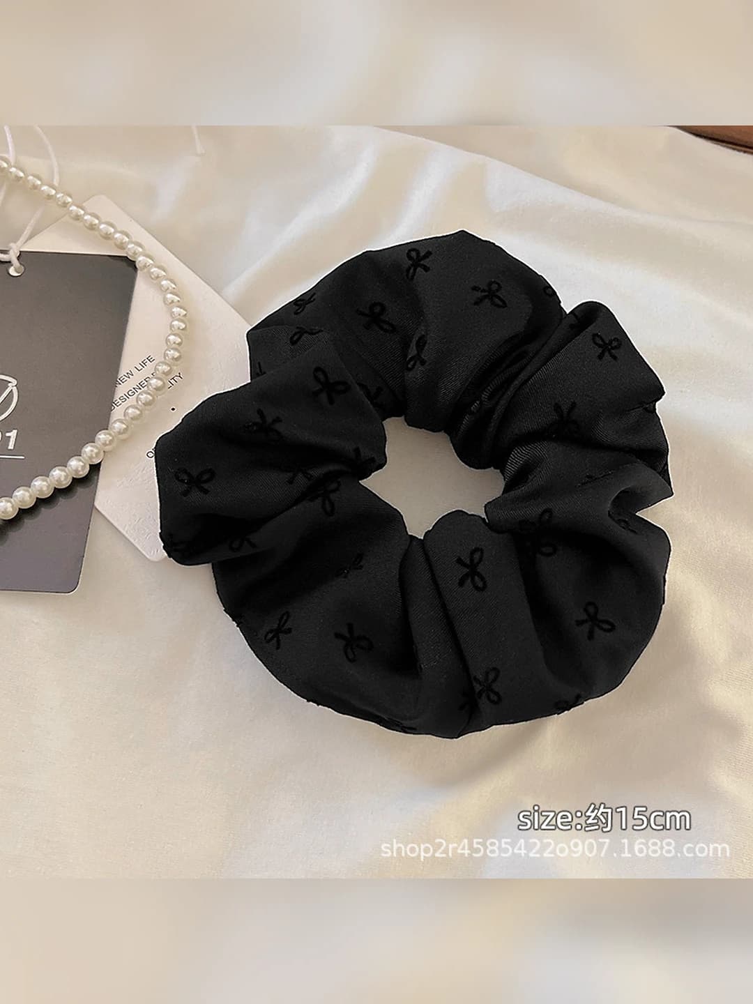 Black, bow 12 cm