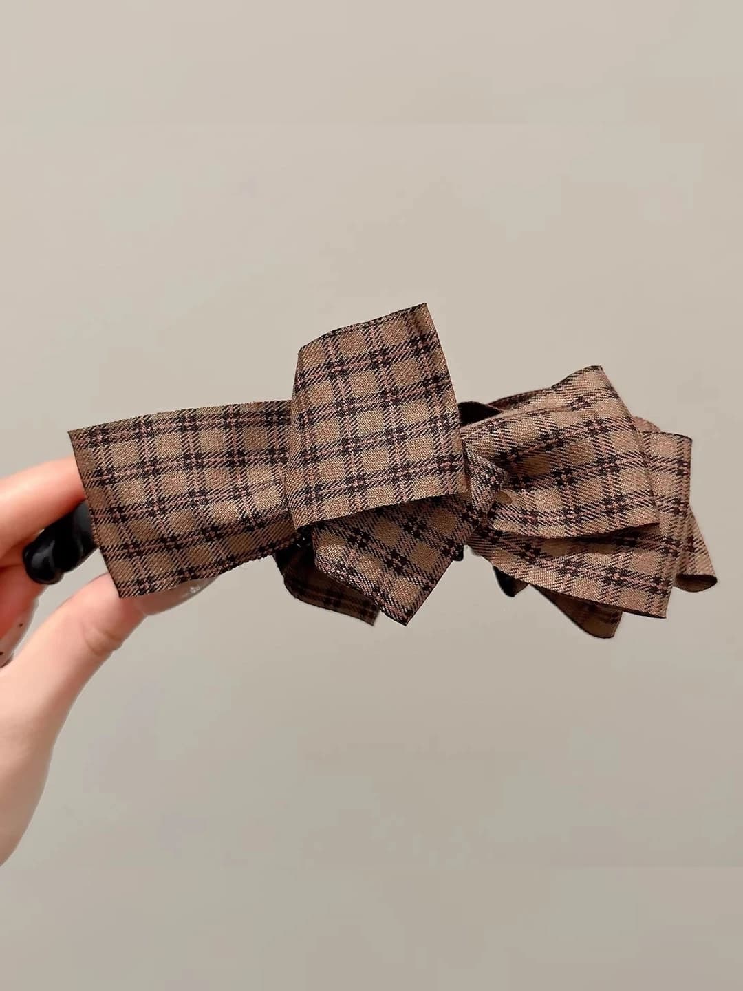 1# Small plaid clip ~15 cm