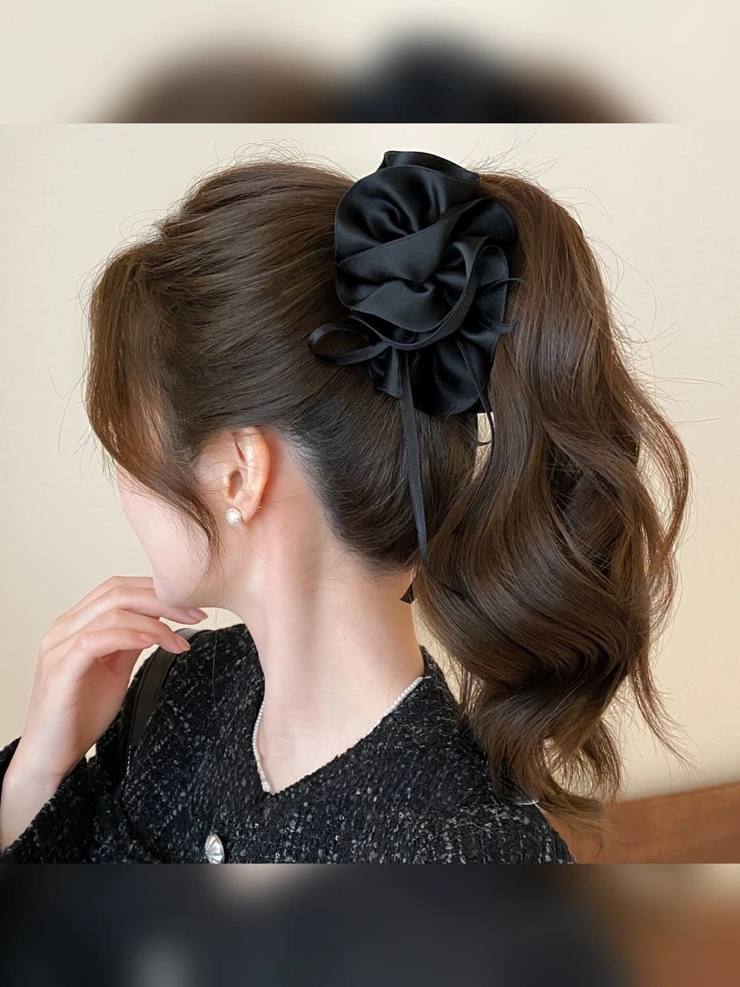 Black, 13 cm, banana clip