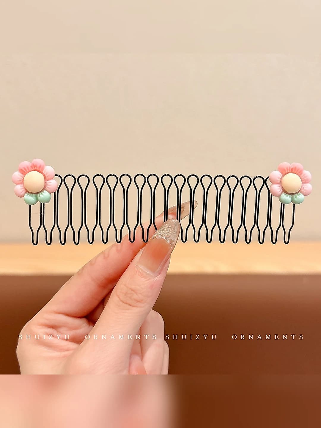 Rainbow flower hair clip, spring 9.5