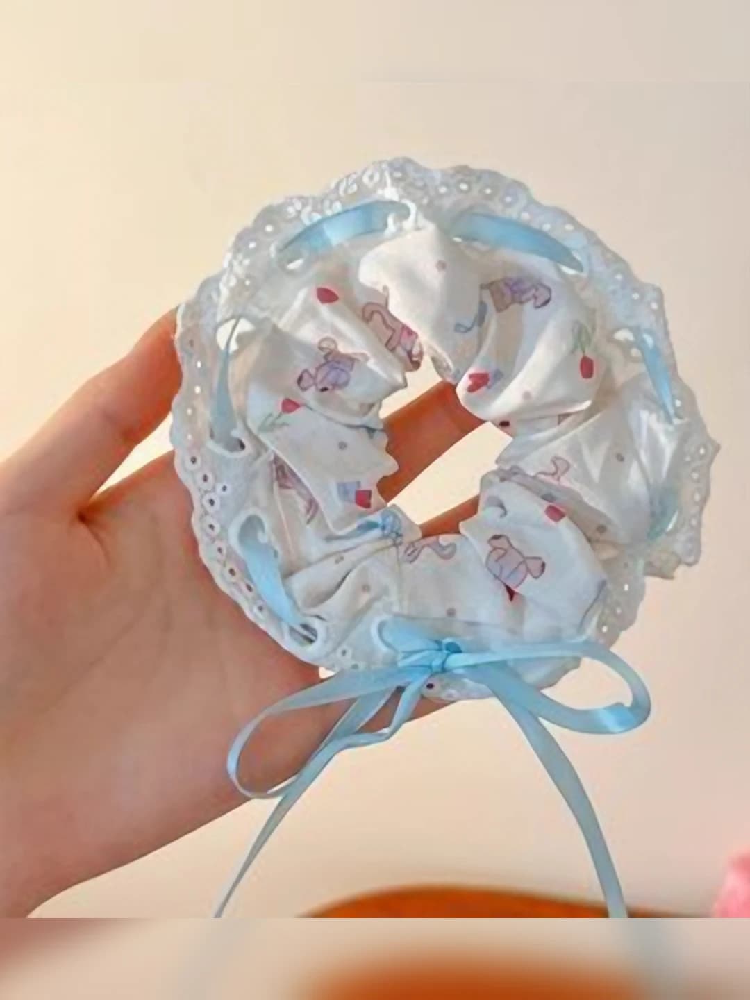 4# Lace ribbon hair tie - 12 cm