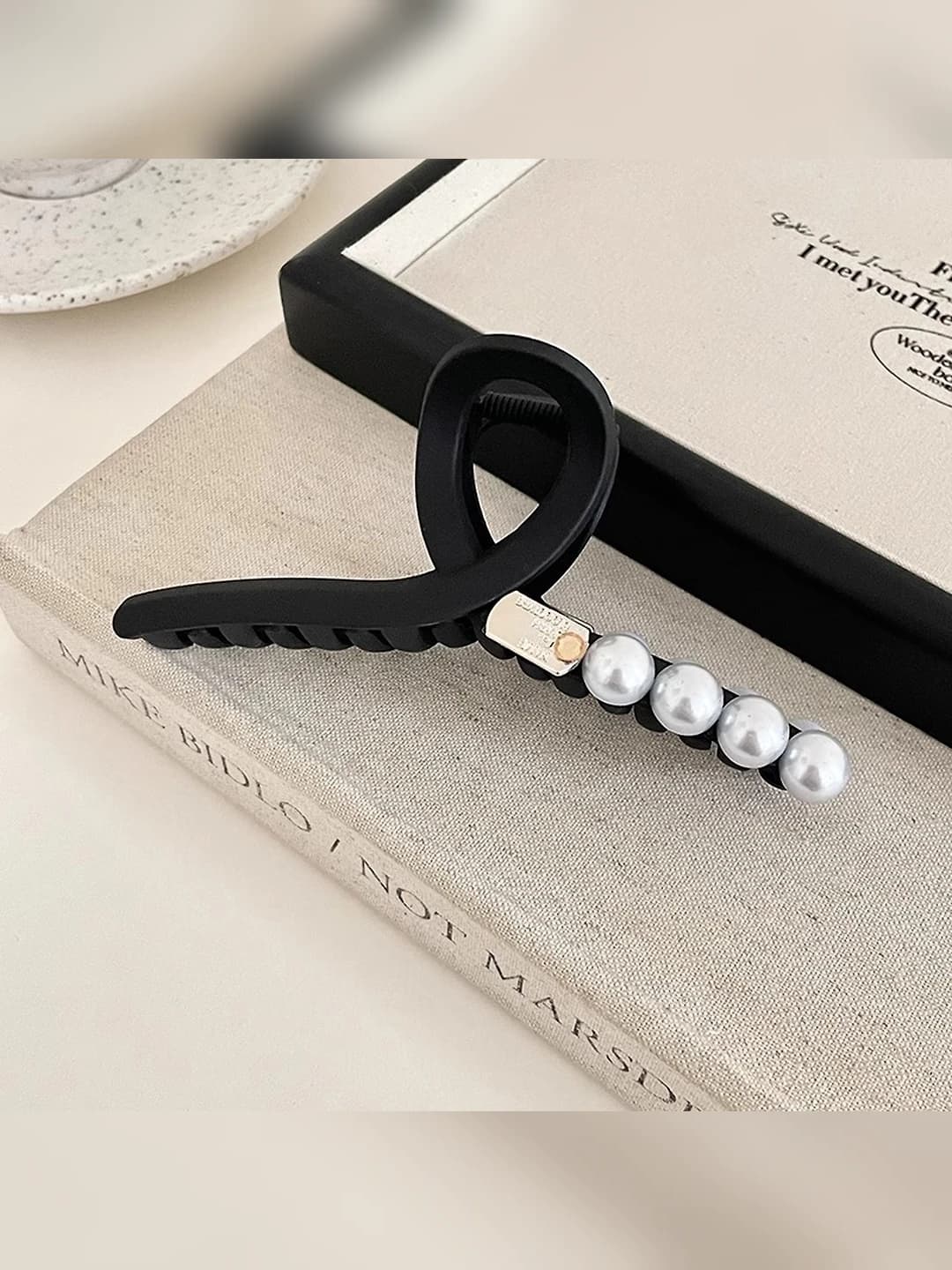 Matte black clip 13 cm