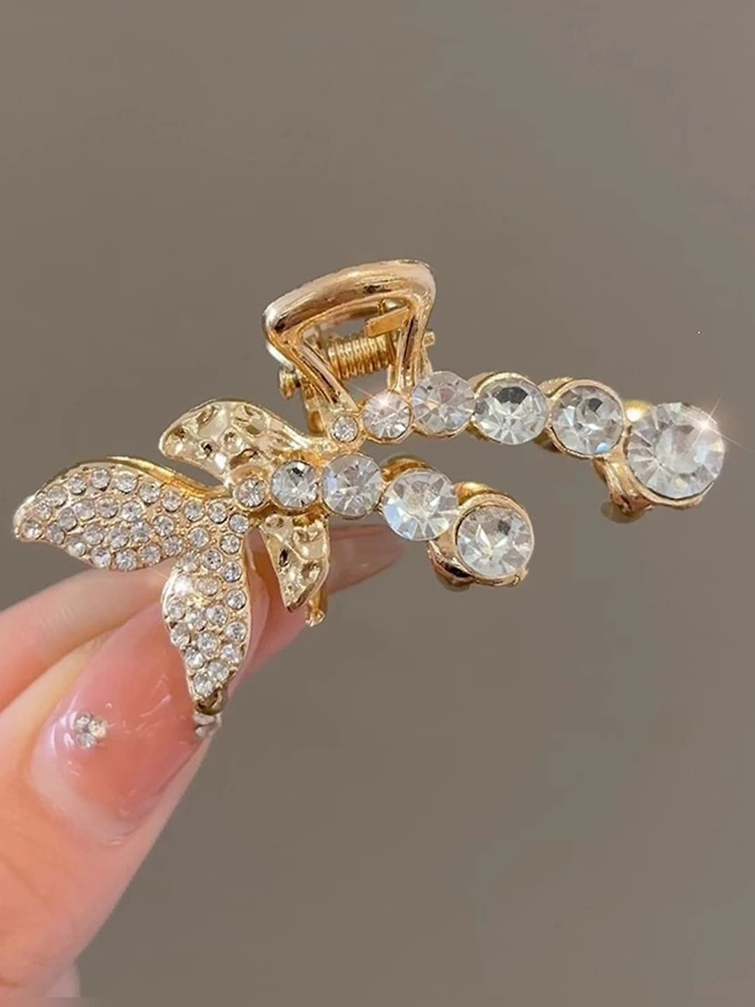 Double fish tail rhinestone 6 cm