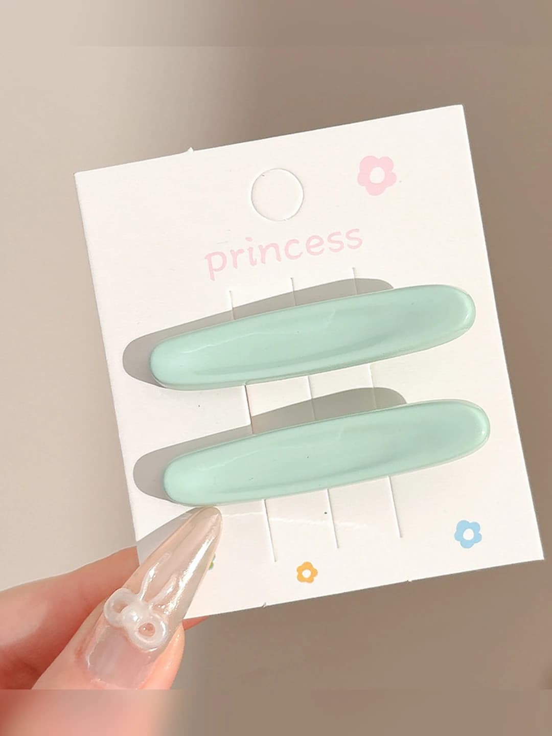 4# Multicolour oval clip, 5.2 cm